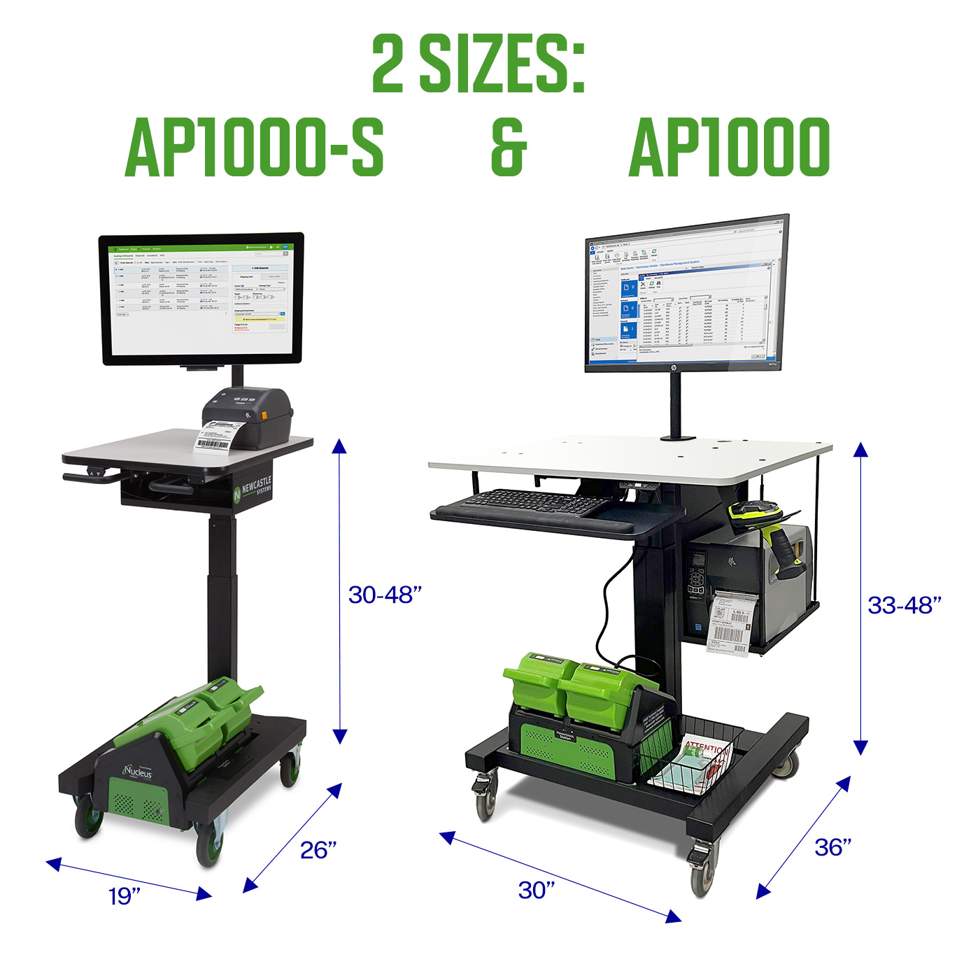 Ergonomic Industrial Computer Cart | Newcastle Systems